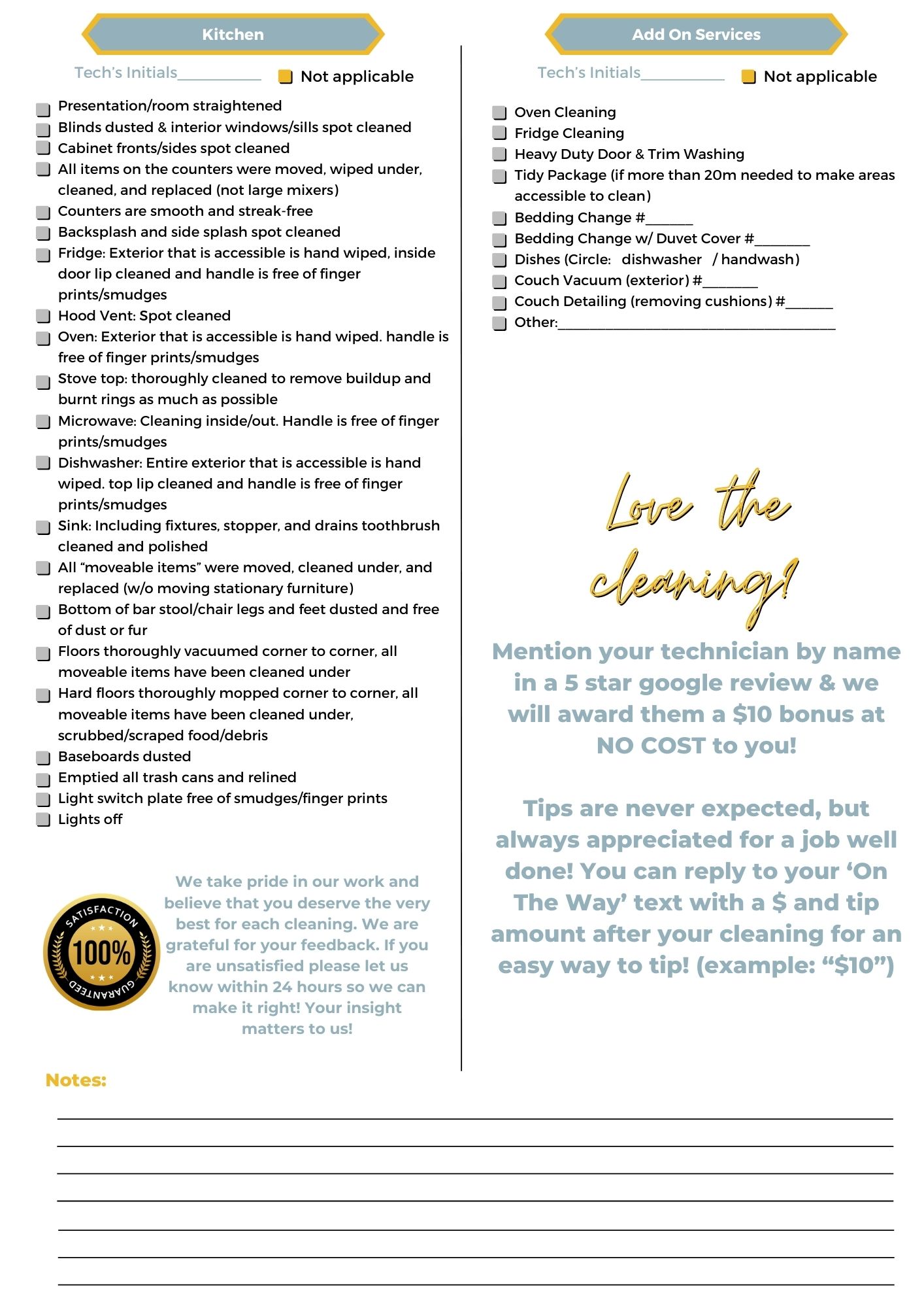 recurring maintenance cleaning checklist page 2